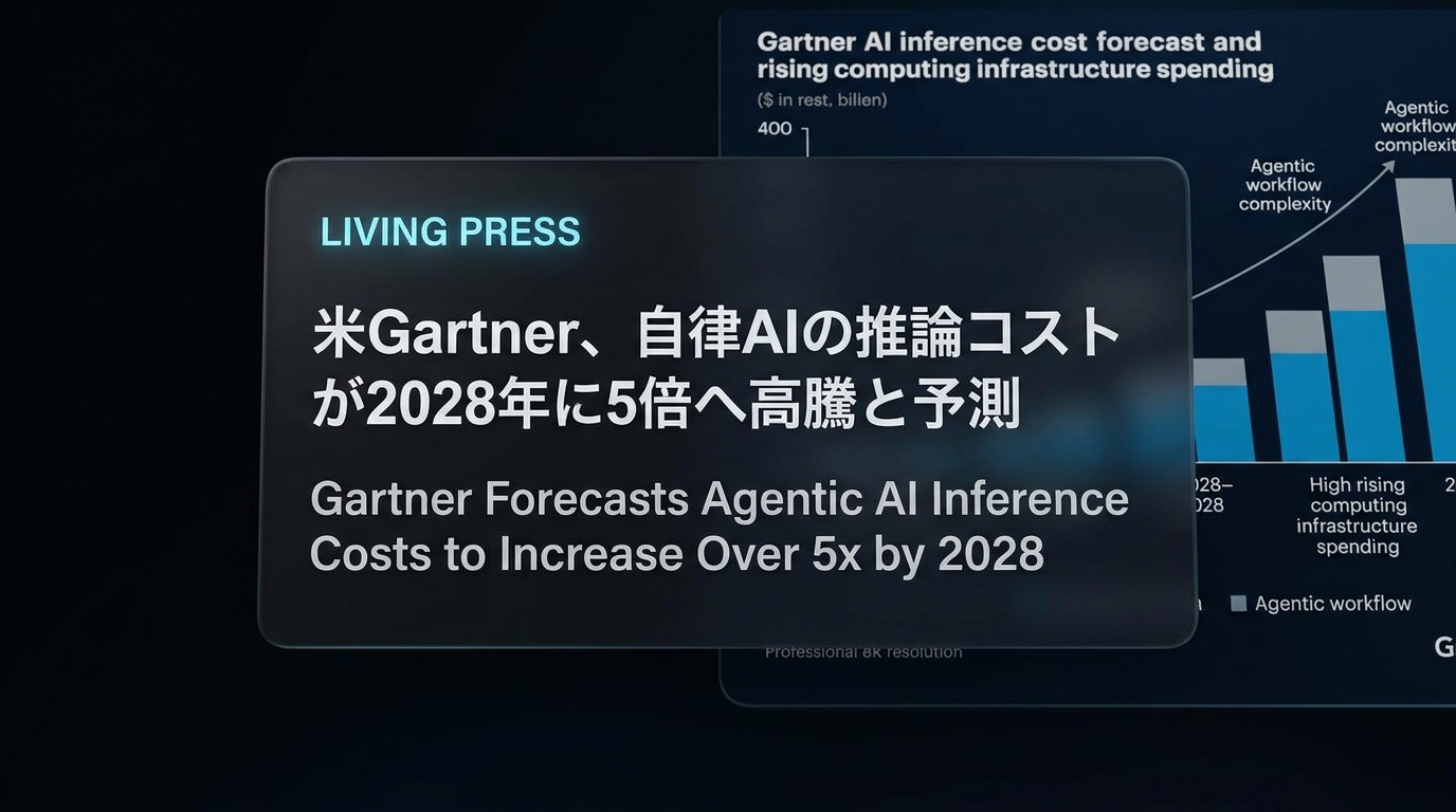 米Gartner、自律AIの推論コストが2028年に5倍へ高騰と予測