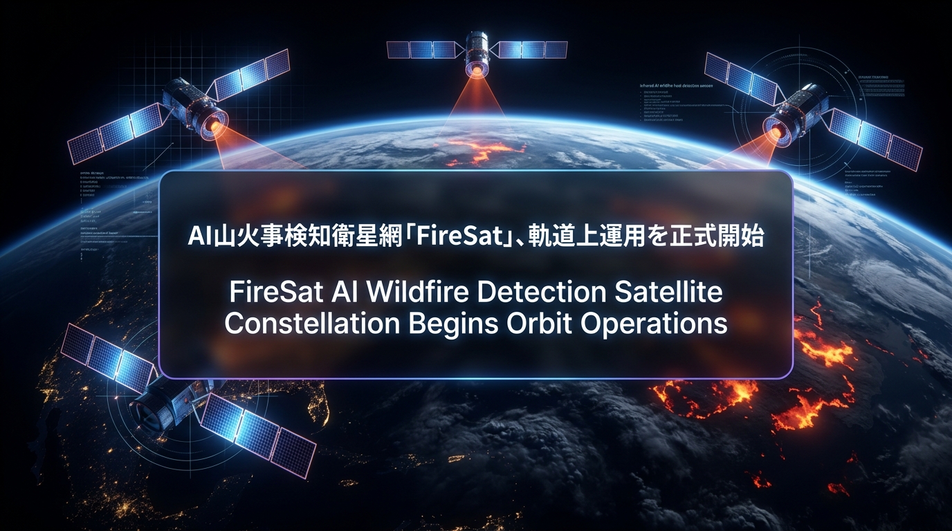 AI山火事検知衛星網「FireSat」、軌道上運用を正式開始