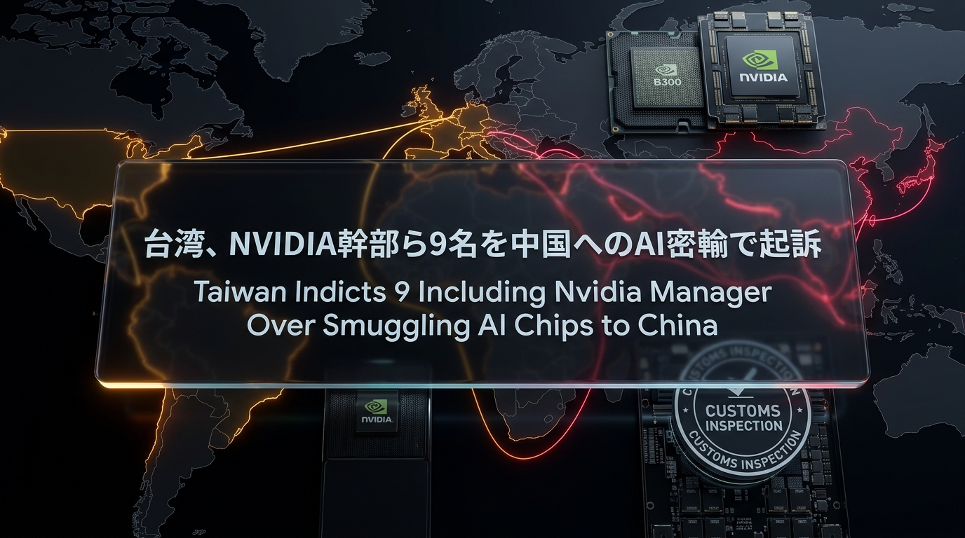 台湾、NVIDIA幹部ら9名を中国へのAI密輸で起訴