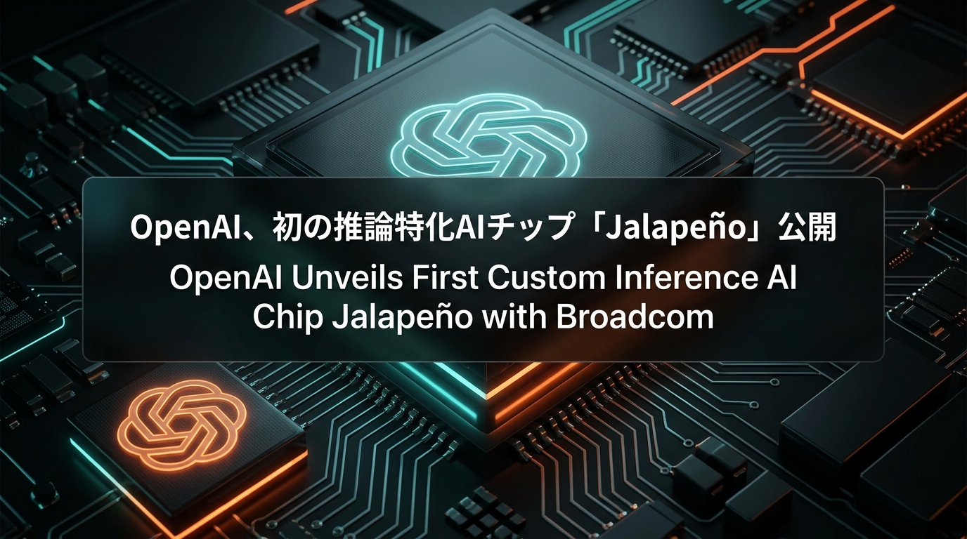 OpenAI、初の推論特化AIチップ「Jalapeño」公開