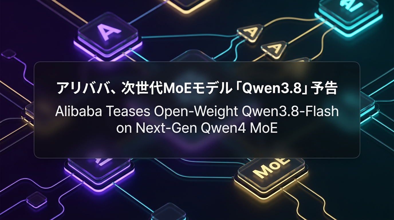 アリババ、次世代MoEモデル「Qwen3.8」予告