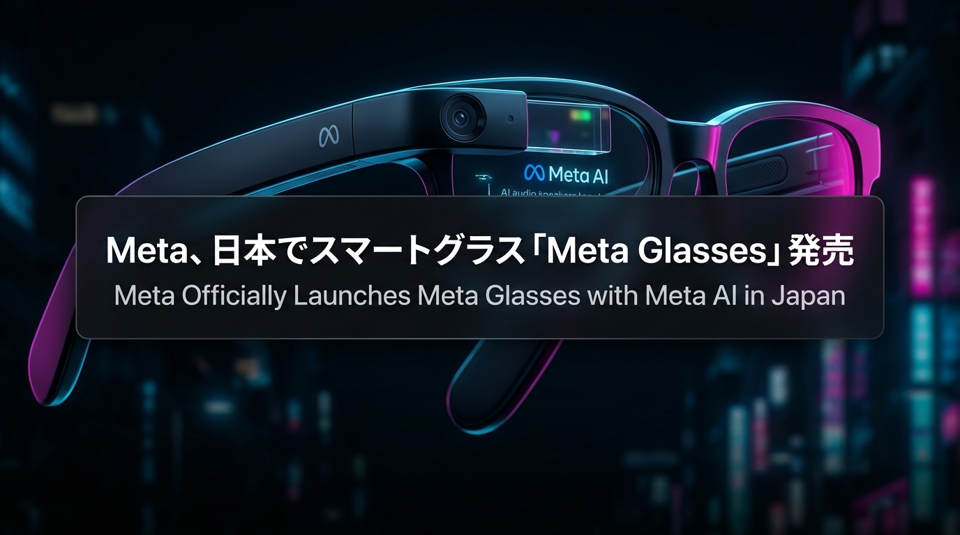 Meta、日本でスマートグラス「Meta Glasses」発売