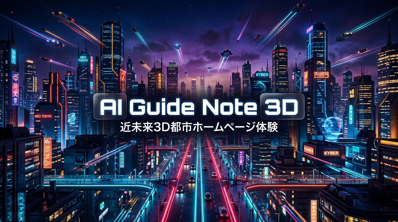 AIプロンプト一発生成で作れる3D WebGL Webサイトの実際の完成画面