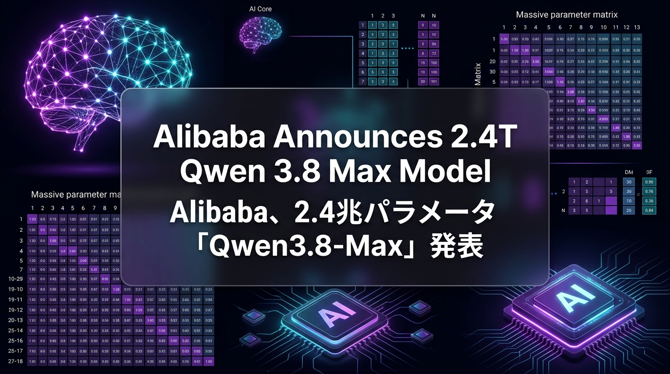 Alibaba、2.4兆パラメータ「Qwen3.8-Max」発表
