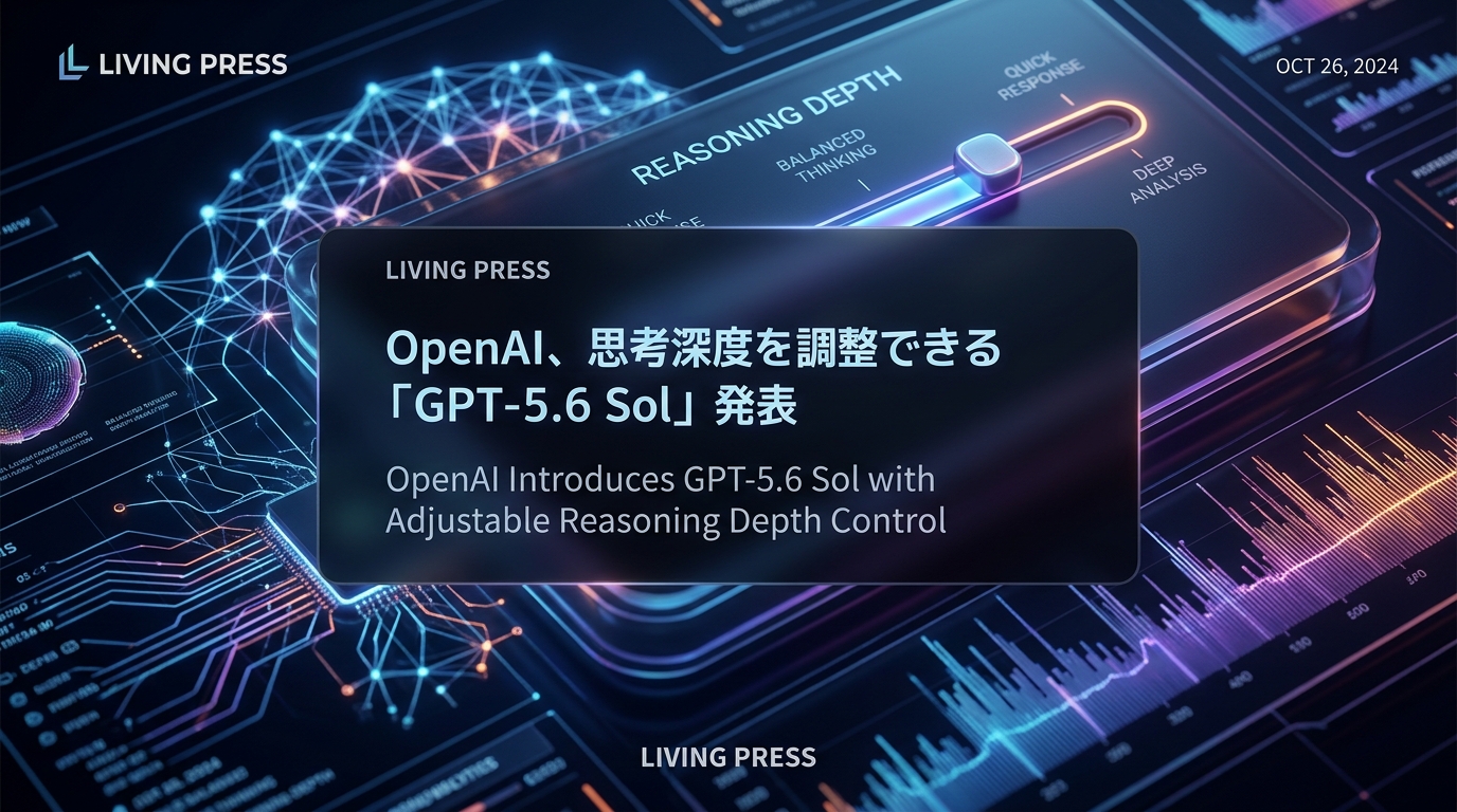 OpenAI、思考深度を調整できる「GPT-5.6 Sol」発表