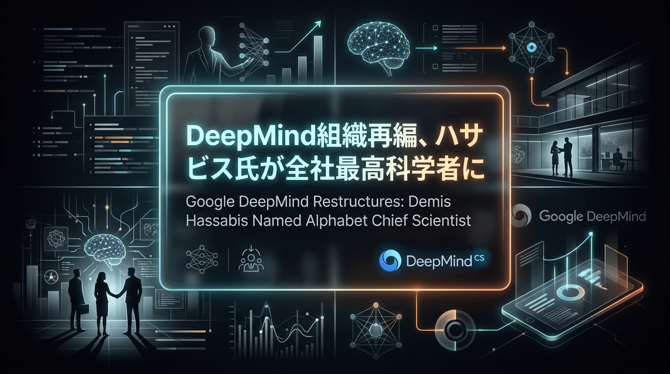 DeepMind組織再編、ハサビス氏が全社最高科学者に