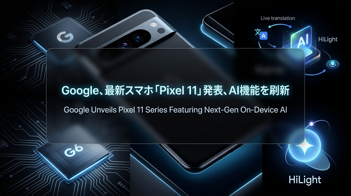Google、最新スマホ「Pixel 11」発表、AI機能を刷新