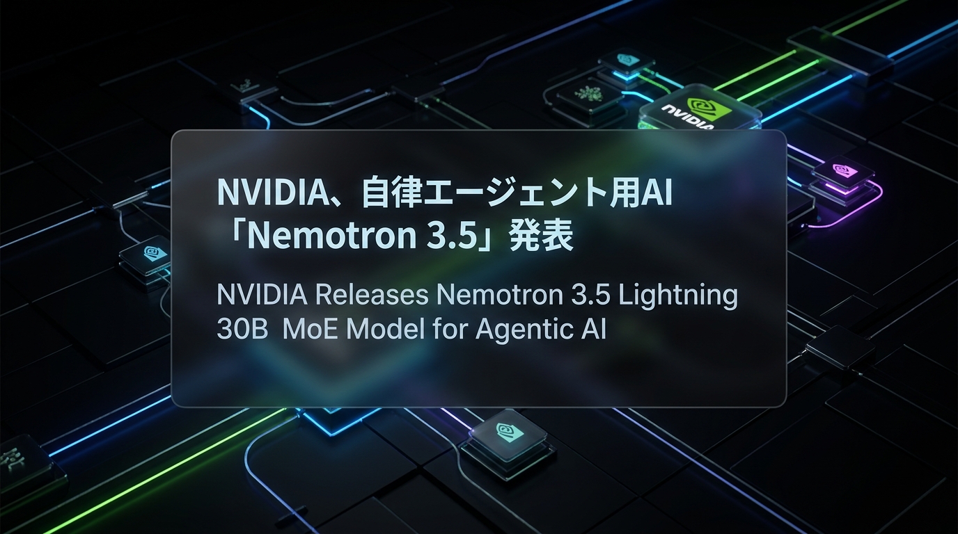 NVIDIA、自律エージェント用AI「Nemotron 3.5」発表