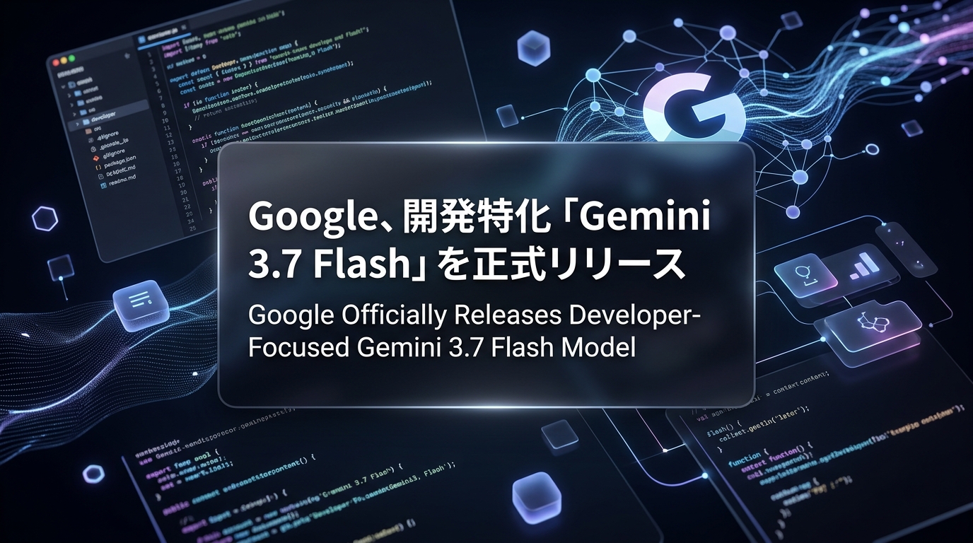 Google、開発特化「Gemini 3.7 Flash」を正式リリース
