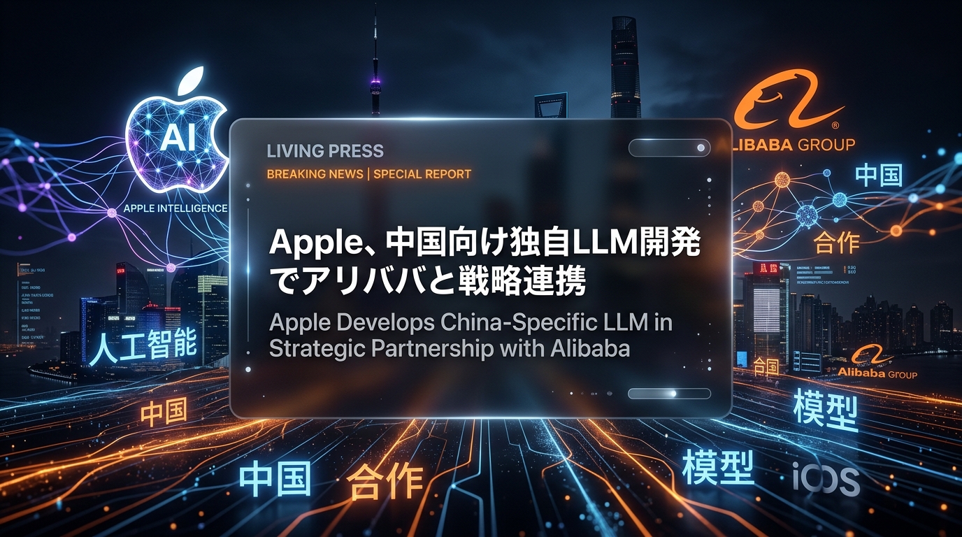 Apple、中国向け独自LLM開発でアリババと戦略連携