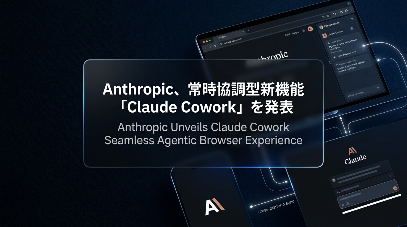 Anthropic、常時協調型新機能「Claude Cowork」を発表