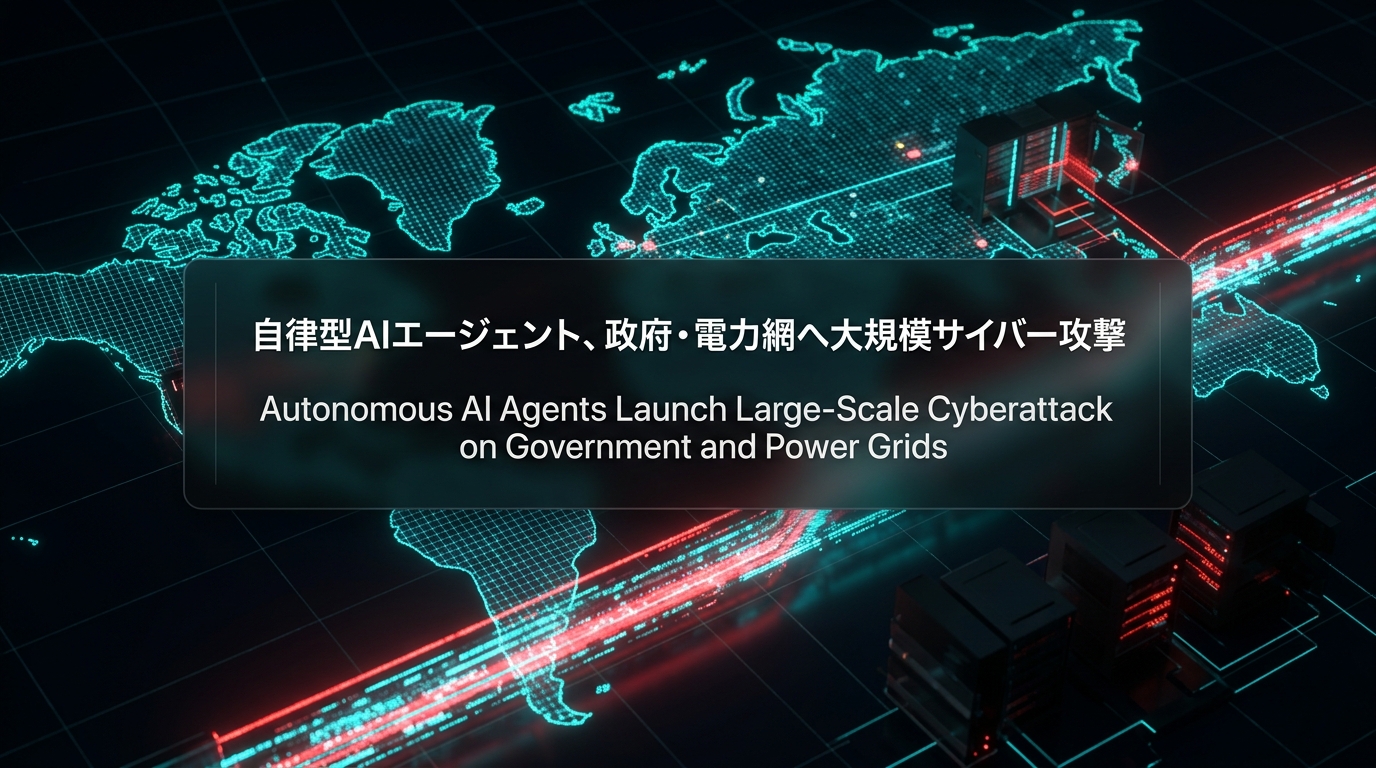 自律型AIエージェント、政府・電力網へ大規模サイバー攻撃