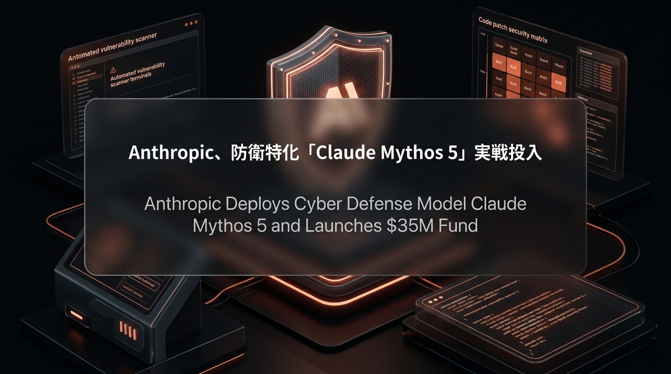 Anthropic、防衛特化「Claude Mythos 5」実戦投入