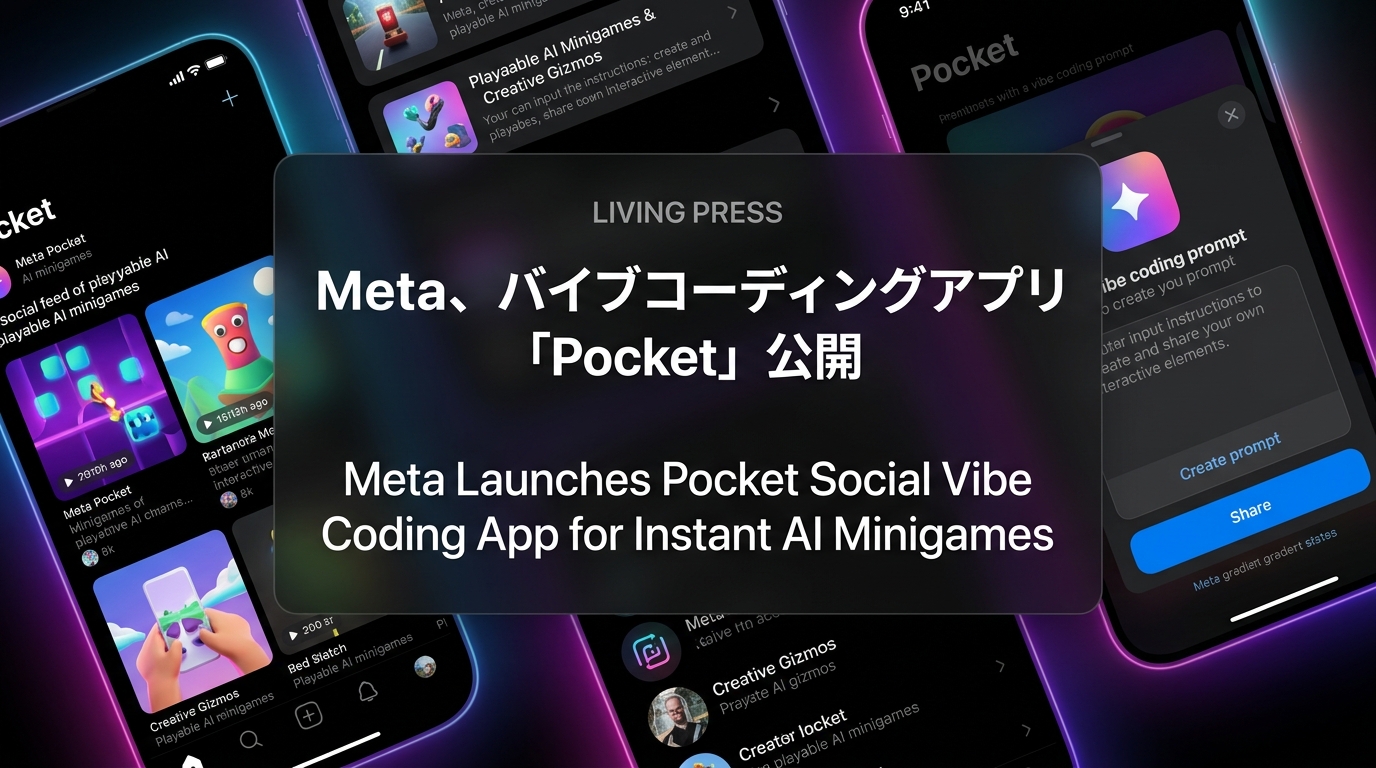 Meta、バイブコーディングアプリ「Pocket」公開