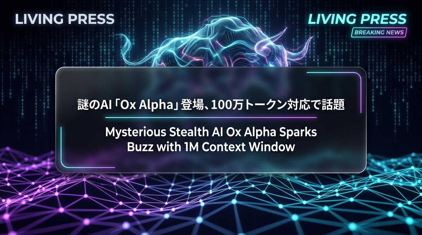 謎のAI「Ox Alpha」登場、100万トークン対応で話題