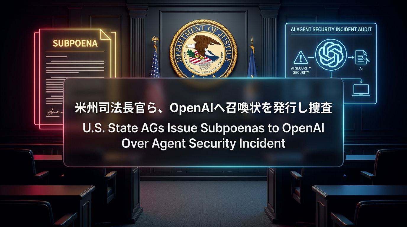 米州司法長官ら、OpenAIへ召喚状を発行し捜査
