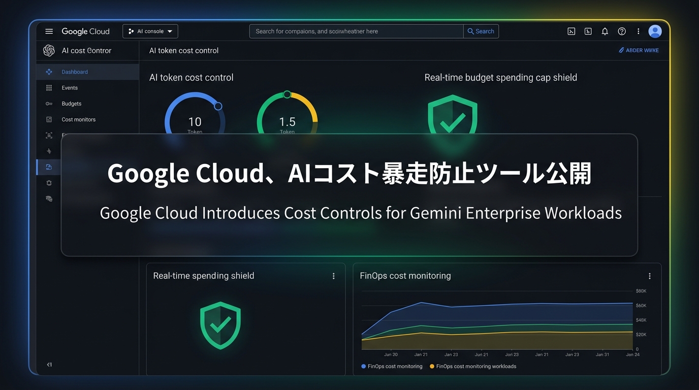 Google Cloud、AIコスト暴走防止ツール公開