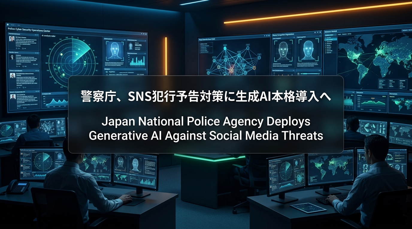 警察庁、SNS犯行予告対策に生成AI本格導入へ