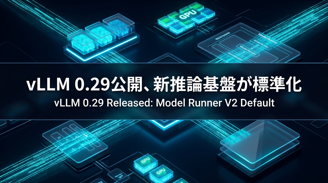 vLLM 0.29公開、新推論基盤が標準化