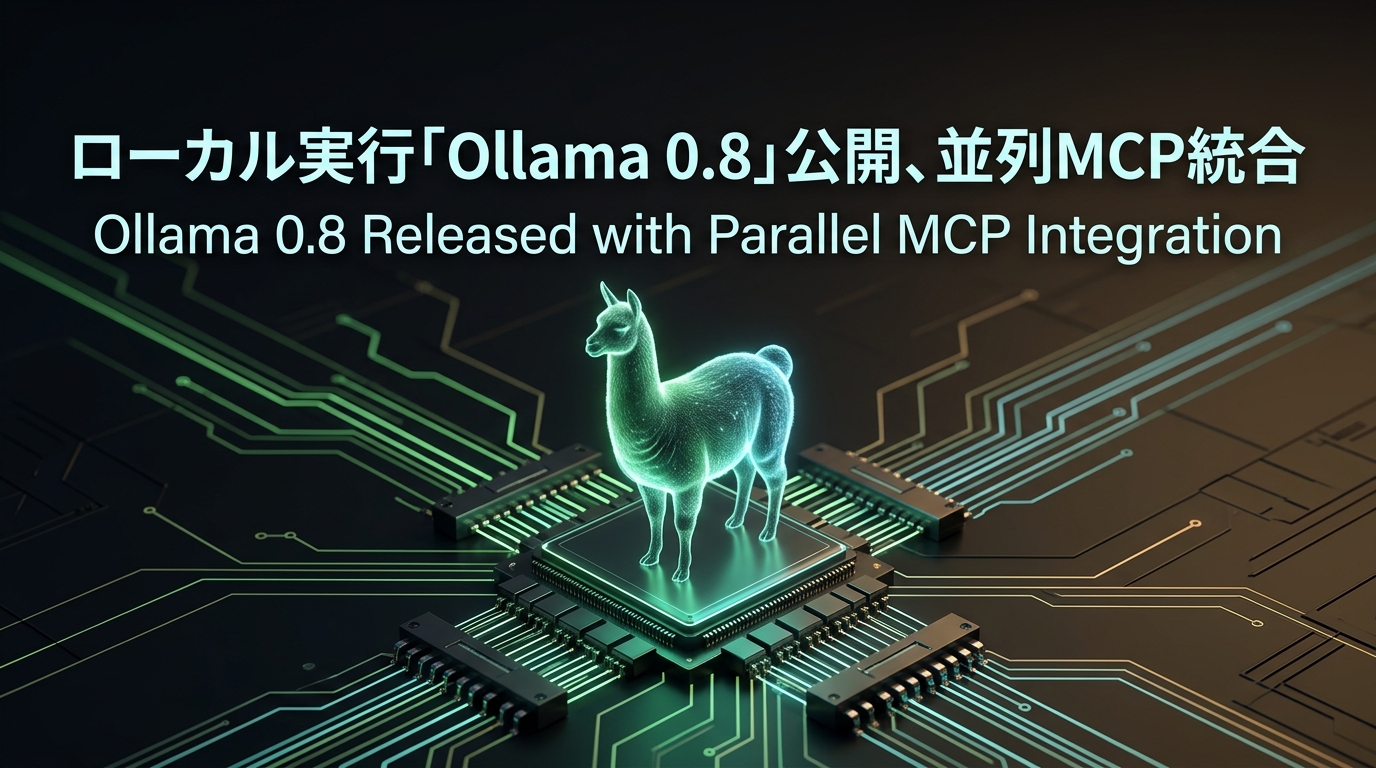ローカル実行「Ollama 0.8」公開、並列MCP統合