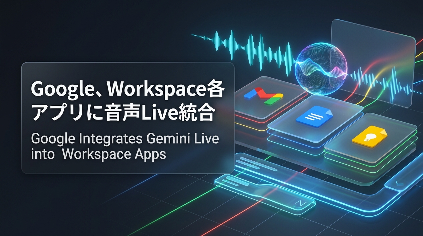 Google、Workspace各アプリに音声Live統合