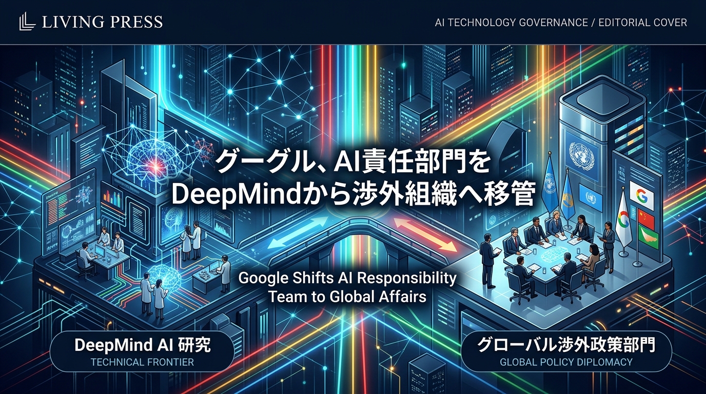 グーグル、AI責任部門をDeepMindから渉外組織へ移管