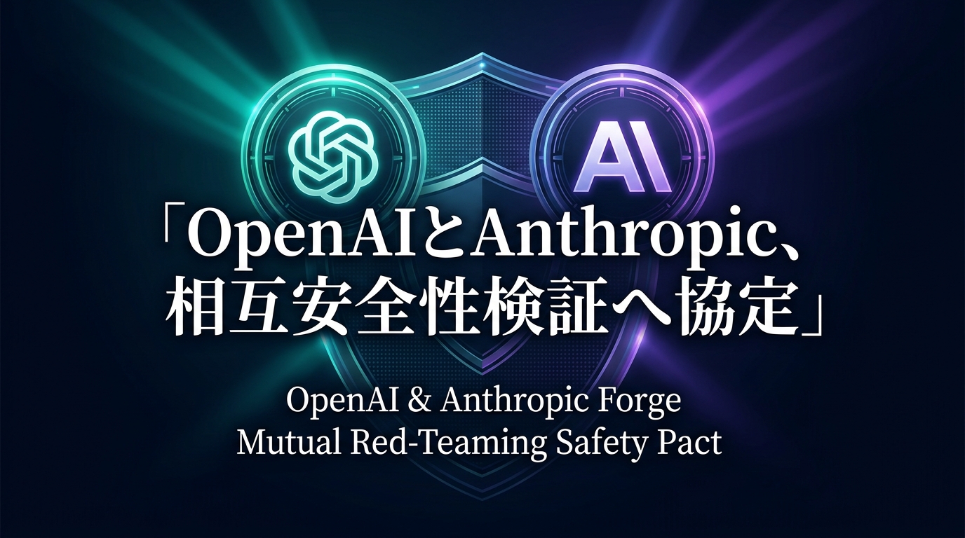 OpenAIとAnthropic、相互安全性検証へ協定