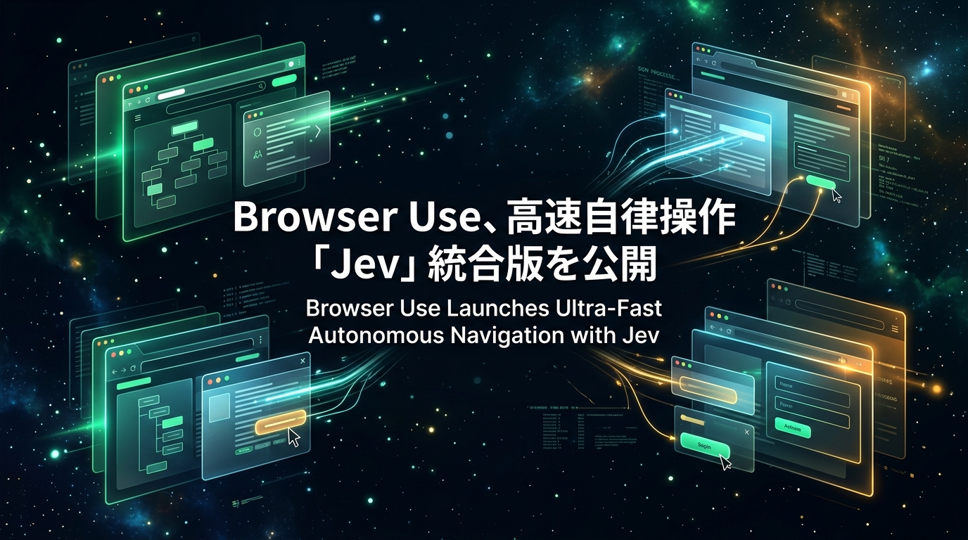 Browser Use、高速自律操作「Jev」統合版を公開