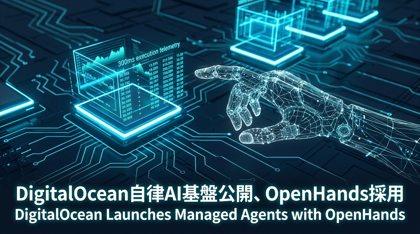 DigitalOcean自律AI基盤公開、OpenHands採用