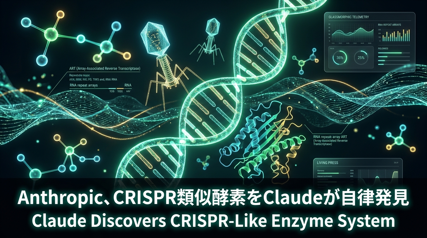 Anthropic、CRISPR類似酵素をClaudeが自律発見