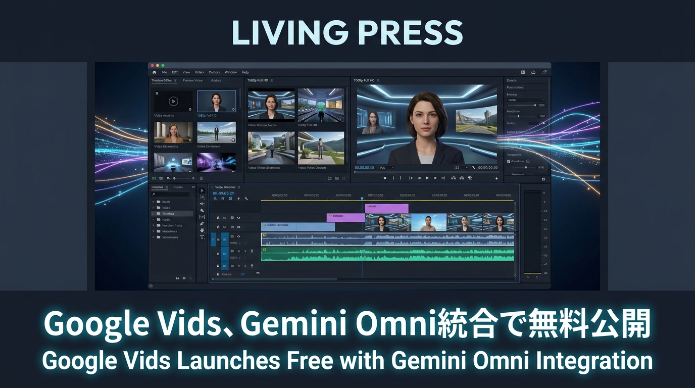 Google Vids、Gemini Omni統合で無料公開