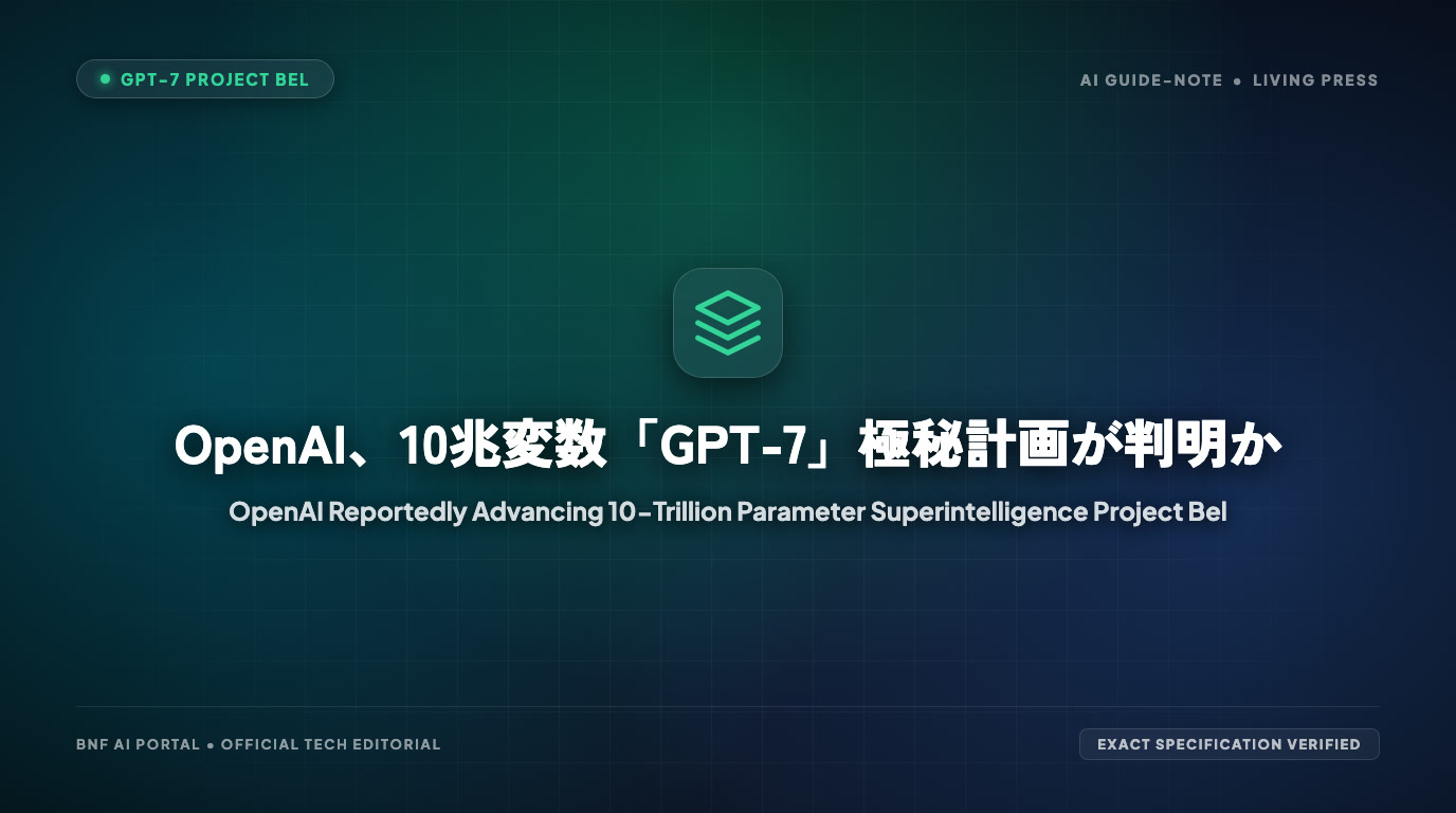 OpenAI、10兆変数「GPT-7」極秘計画が判明か