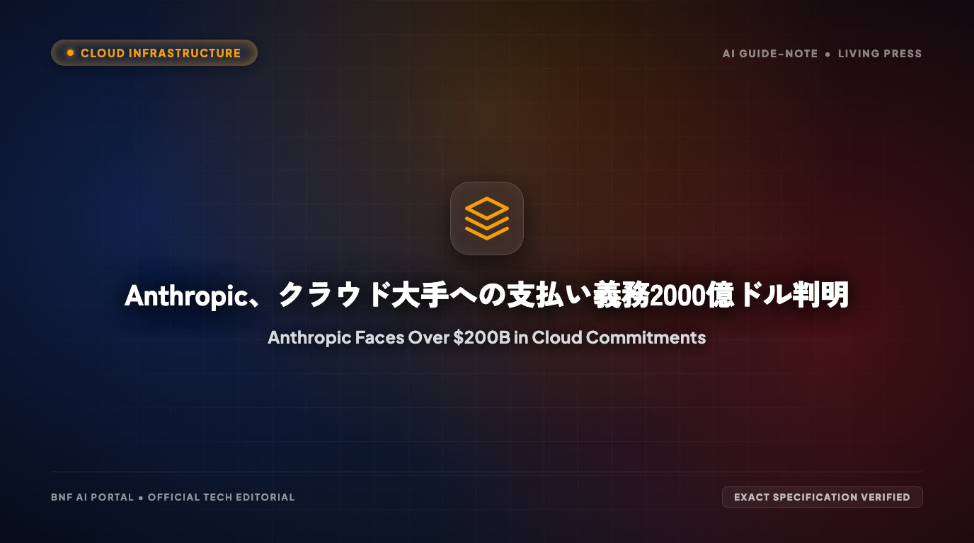 Anthropic、クラウド大手への支払い義務2000億ドル判明