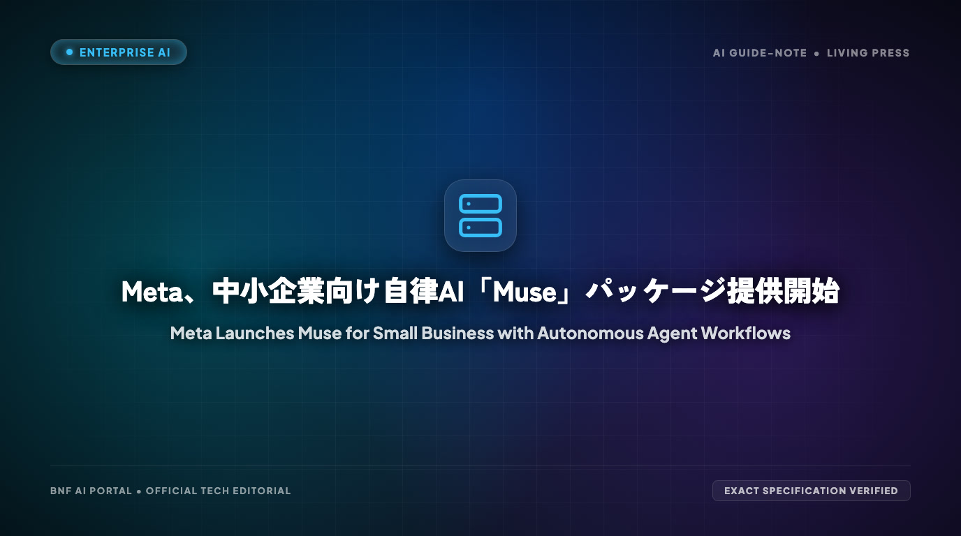 Meta、中小企業向け自律AI「Muse」パッケージ提供開始