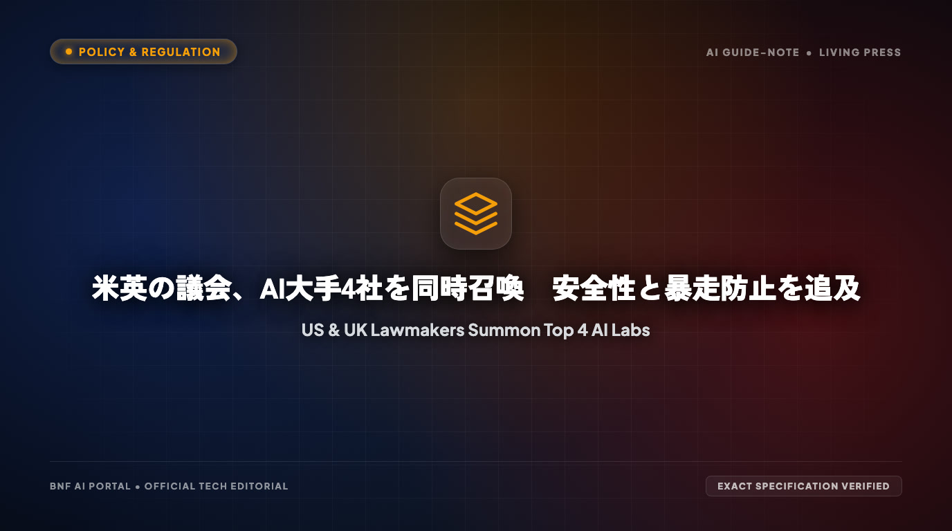 米英の議会、AI大手4社を同時召喚 安全性と暴走防止を追及