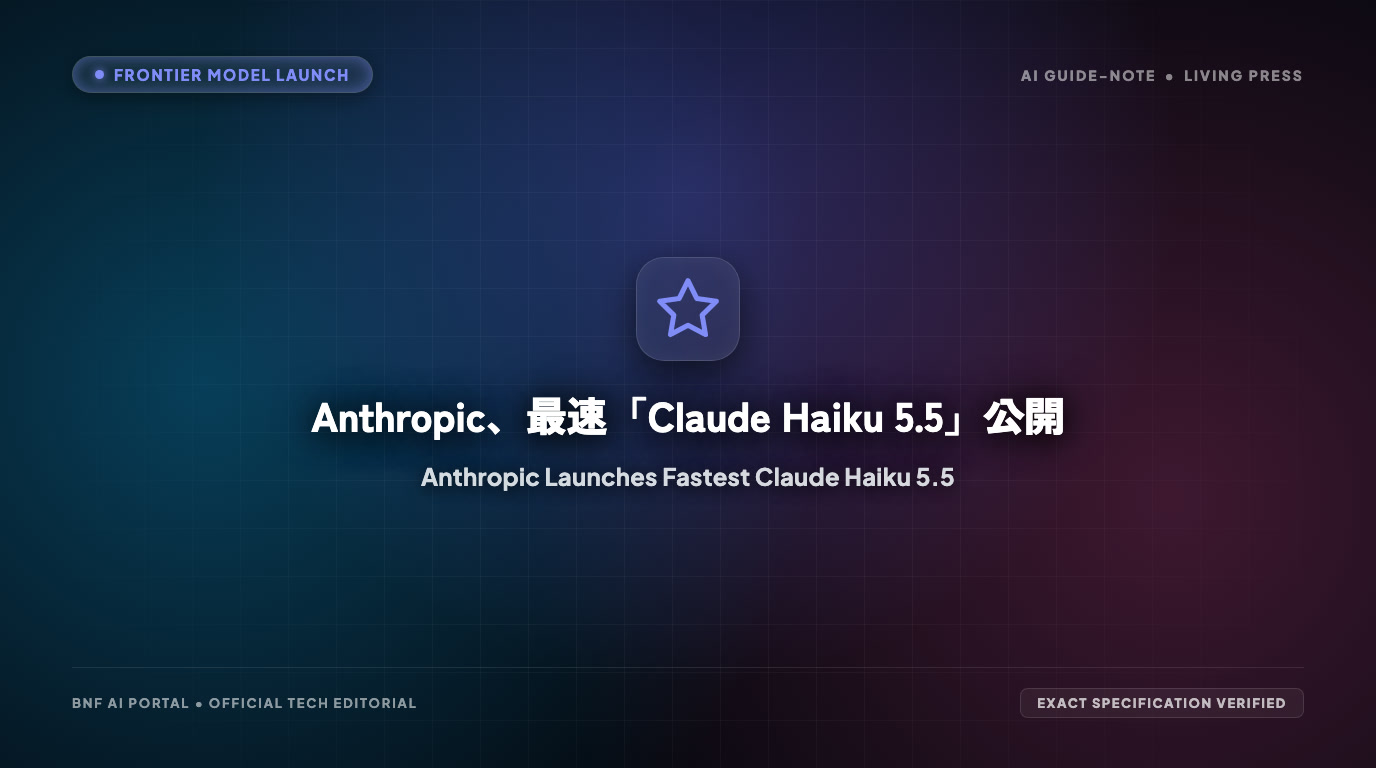 Anthropic、最速「Claude Haiku 5.5」公開