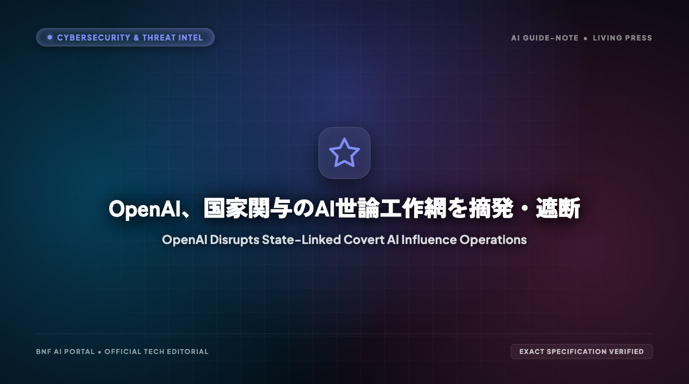 OpenAI、国家関与のAI世論工作網を摘発・遮断