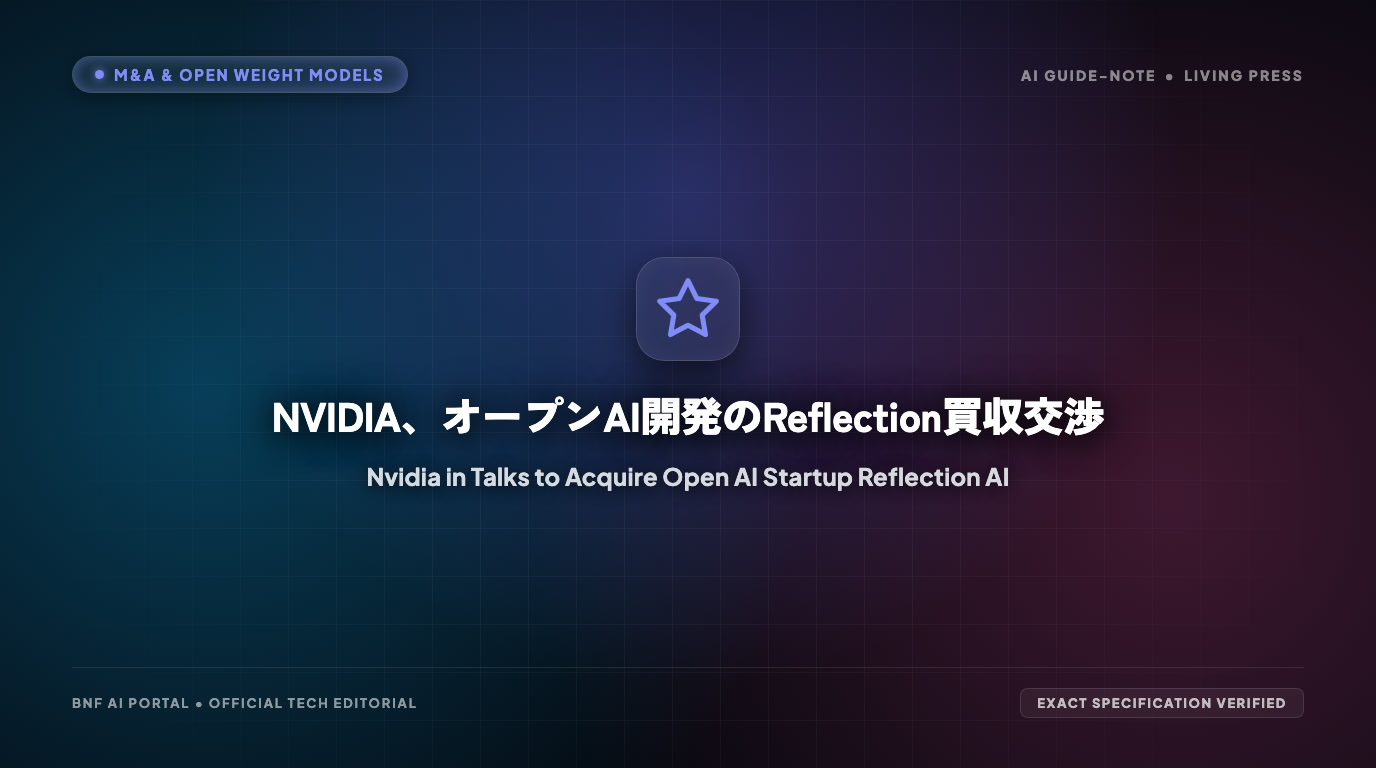 NVIDIA、オープンAI開発のReflection買収交渉