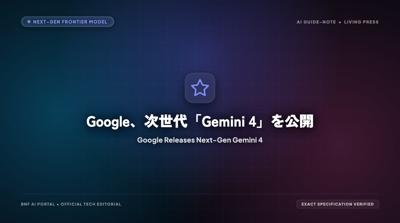 Google、次世代「Gemini 4」を公開