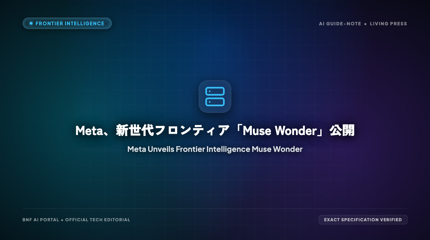 Meta、新世代フロンティア「Muse Wonder」公開