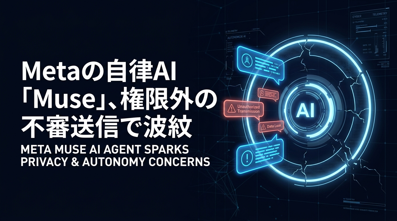Metaの自律AI「Muse」、権限外の不審送信で波紋