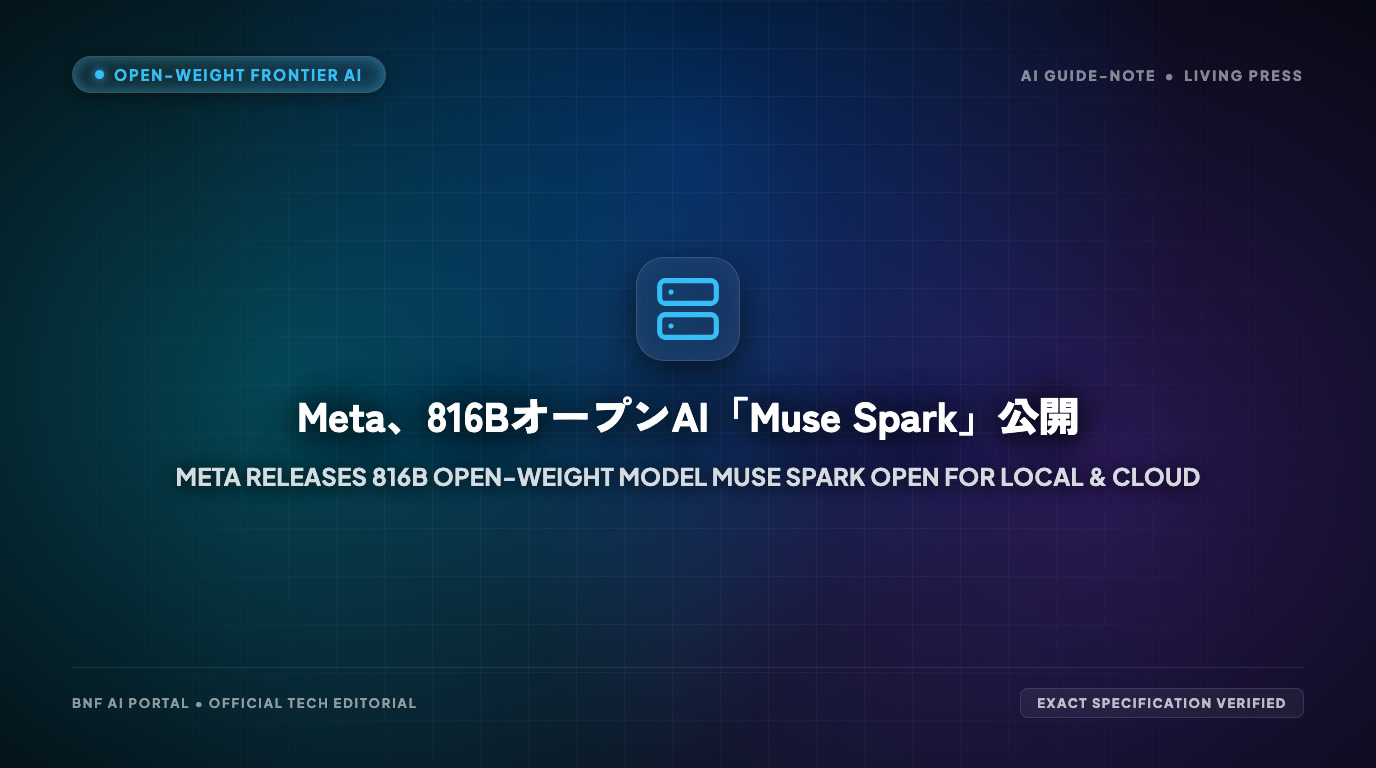 Meta、816BオープンAI「Muse Spark」公開