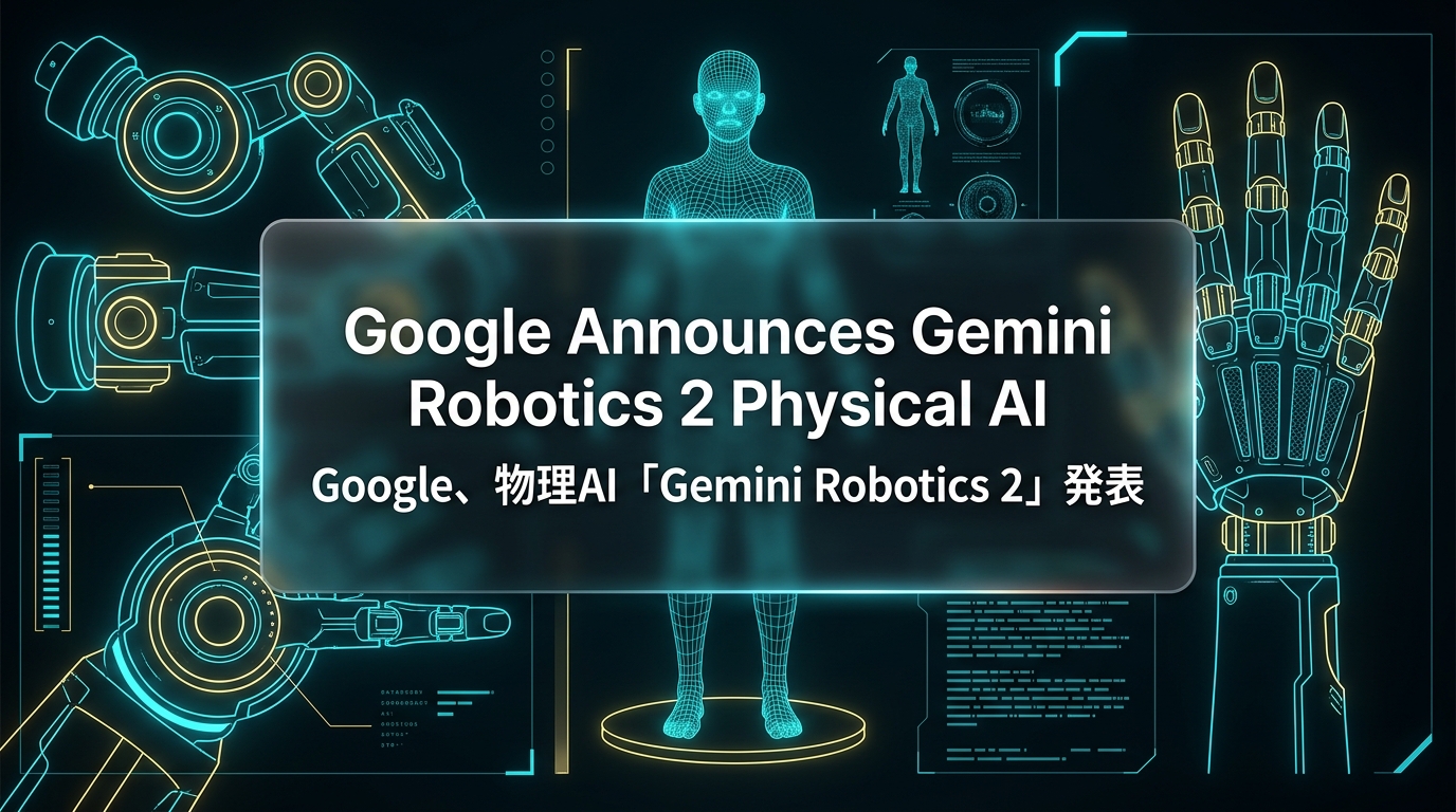 Google、物理AI「Gemini Robotics 2」発表