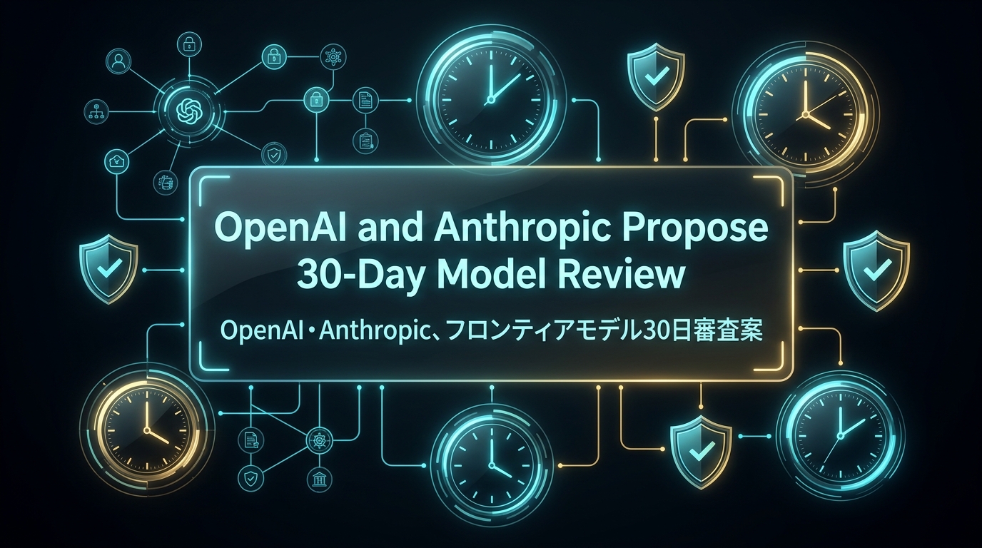 OpenAI・Anthropic、フロンティアモデル30日審査案