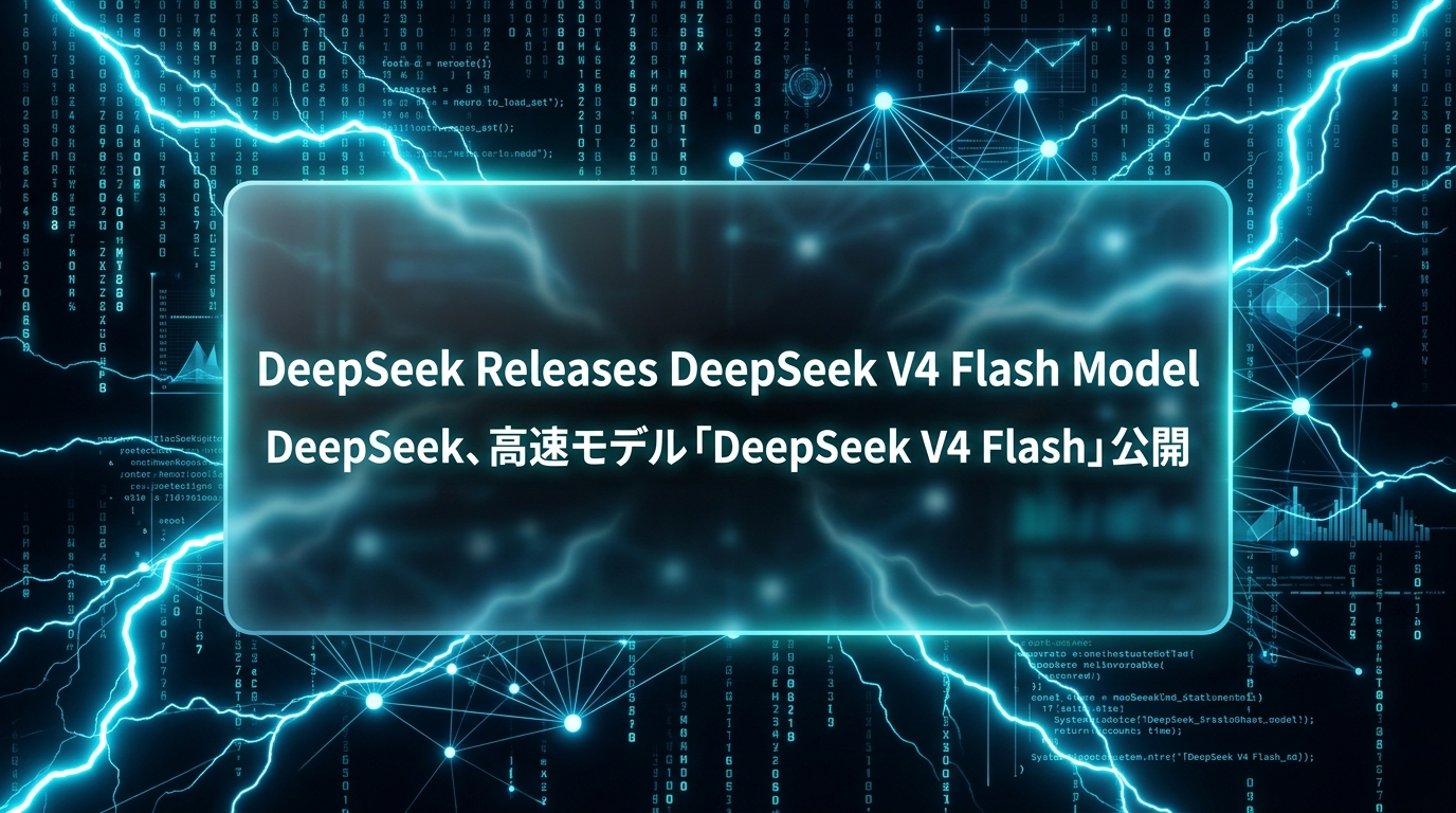 DeepSeek、高速モデル「DeepSeek V4 Flash」公開