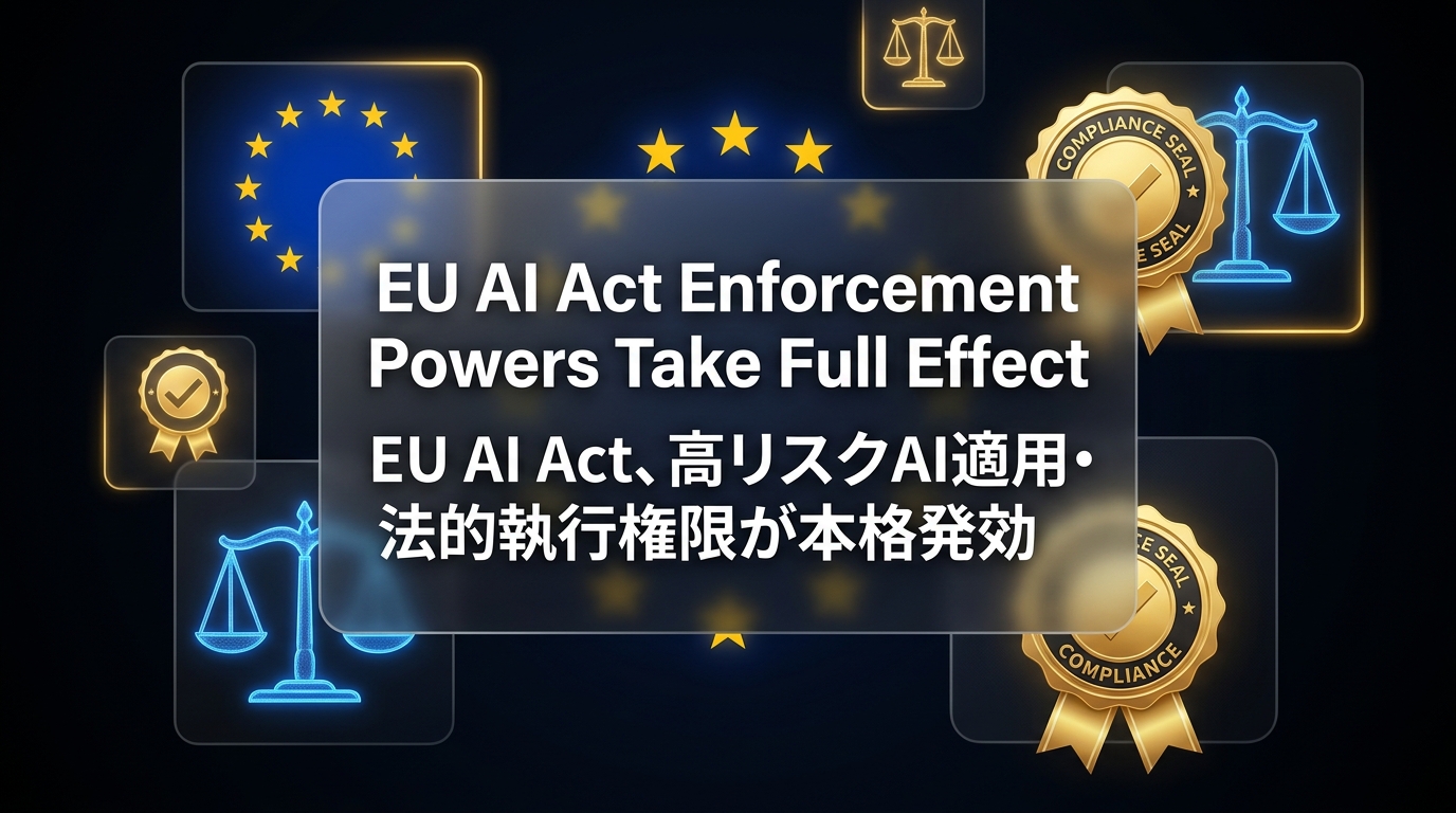 EU AI Act、高リスクAI適用・法的執行権限が本格発効