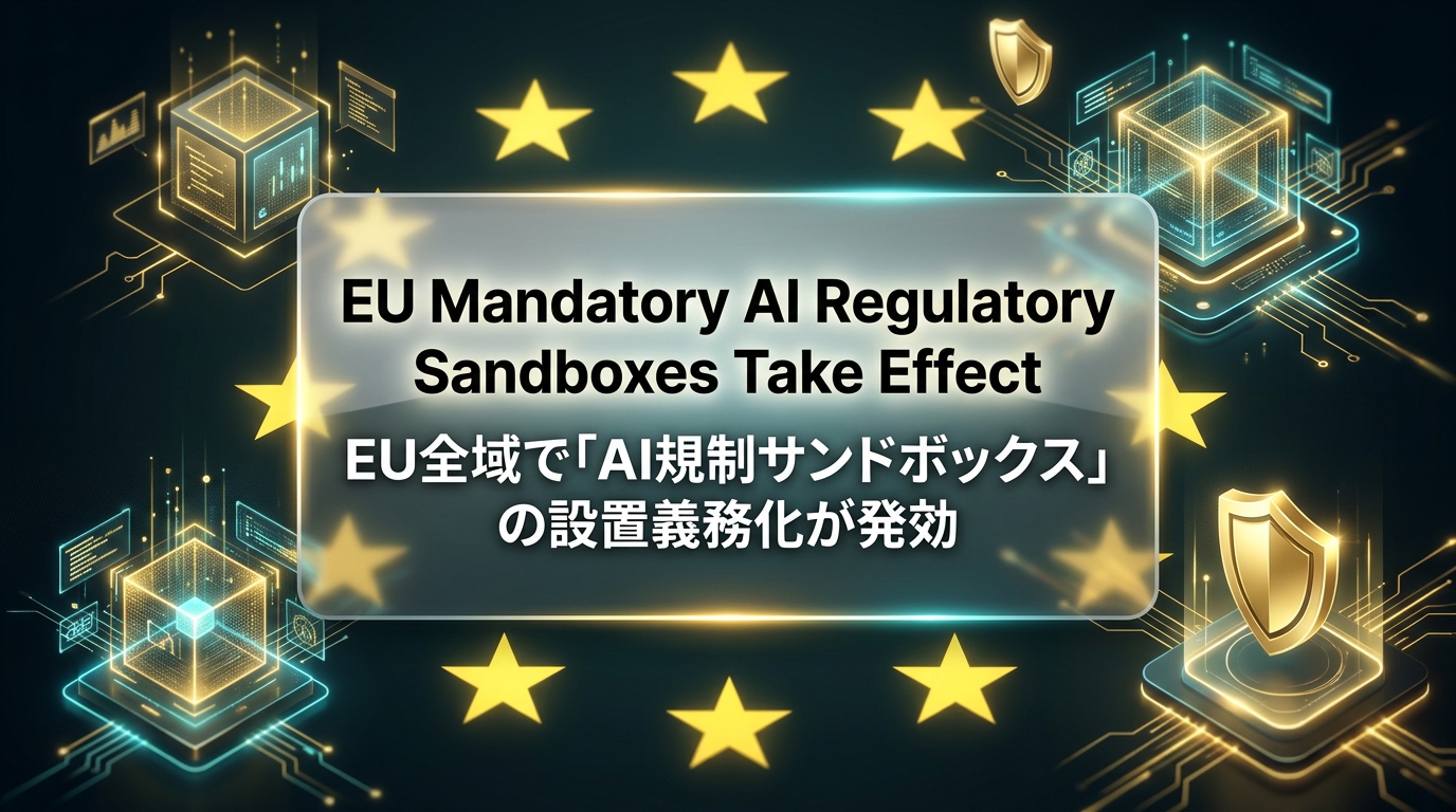 EU全域で「AI規制サンドボックス」の設置義務化が発効