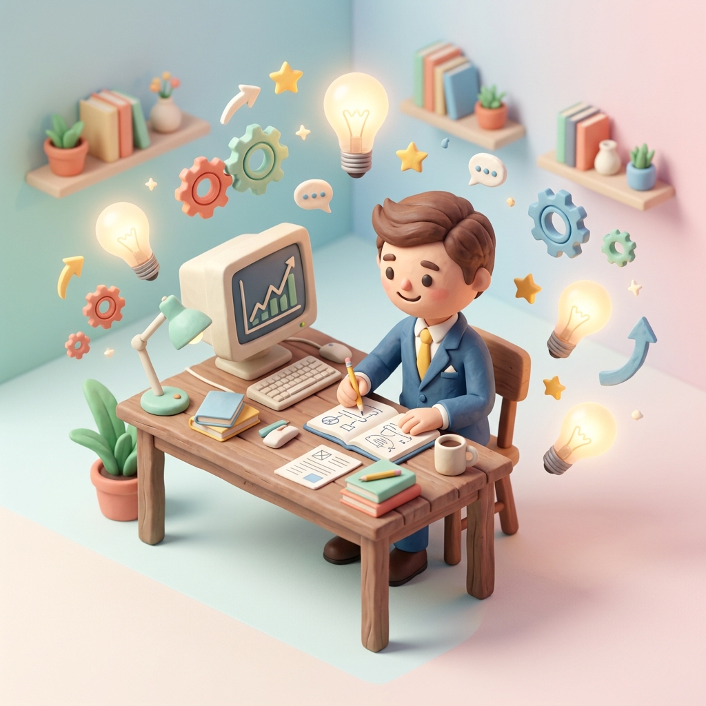Webサイト用3Dクレイ調イラスト生成 のプレビュー