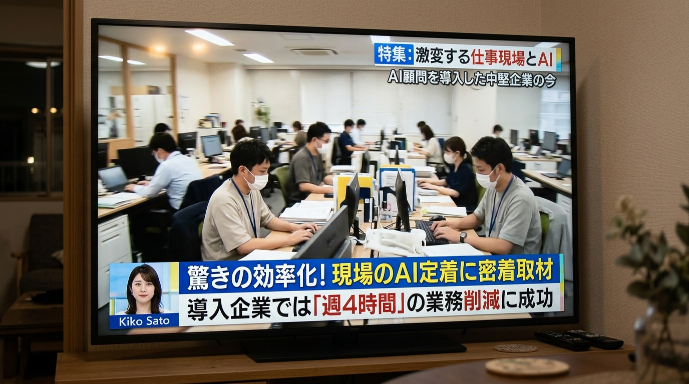 テレビ番組紹介風の画像生成 のプレビュー